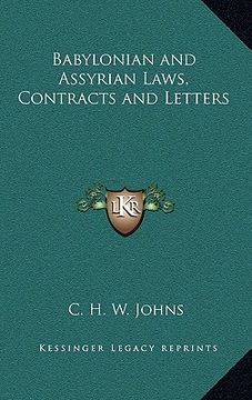 portada babylonian and assyrian laws, contracts and letters (en Inglés)