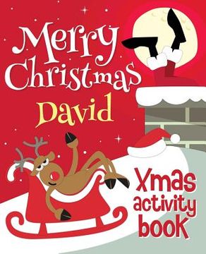 portada Merry Christmas David - Xmas Activity Book: (Personalized Children's Activity Book) (in English)