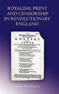 portada royalism, print and censorship in revolutionary england (en Inglés)