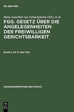 portada §§ 71-200 Fgg: 71-200 fgg Band 3 (Grosskommentare der Praxis) 