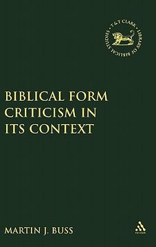 portada biblical form criticism in its context