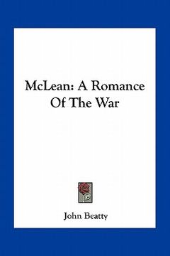portada mclean: a romance of the war (en Inglés)