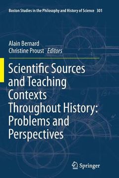 portada Scientific Sources and Teaching Contexts Throughout History: Problems and Perspectives (en Inglés)