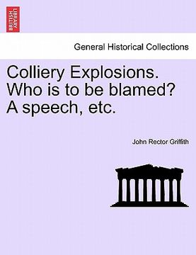 portada colliery explosions. who is to be blamed? a speech, etc. (en Inglés)