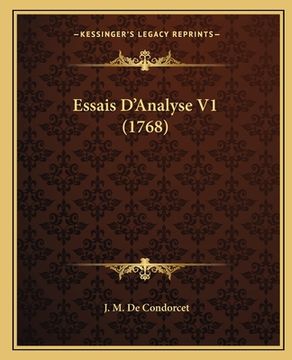 portada Essais D'Analyse V1 (1768) (in French)