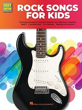 portada Rock Guitar Songs for Kids: Easy Guitar With Notes & tab Songbook (en Inglés)