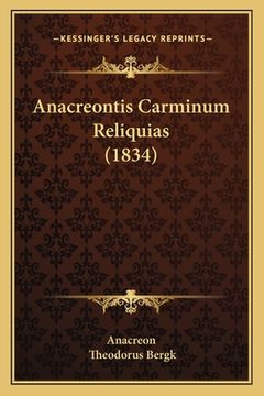 portada Anacreontis Carminum Reliquias (1834) (en Latin)