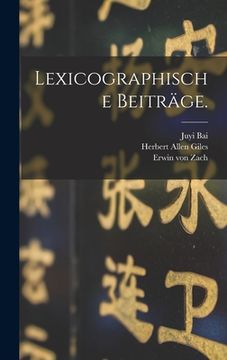 portada Lexicographische Beiträge. (in German)
