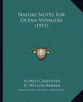 portada nature notes for ocean voyagers (1915) (in English)