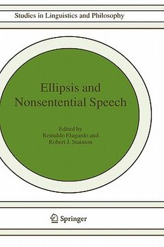 portada ellipsis and nonsentential speech (en Inglés)