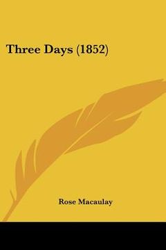portada three days (1852) (en Inglés)