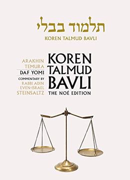 portada Koren Talmud Bavli noe Edition, vol 40: Arakhin, Temura, Hebrew/English, daf Yomi Bandw