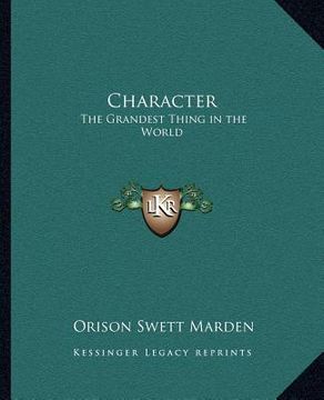 portada character: the grandest thing in the world (en Inglés)
