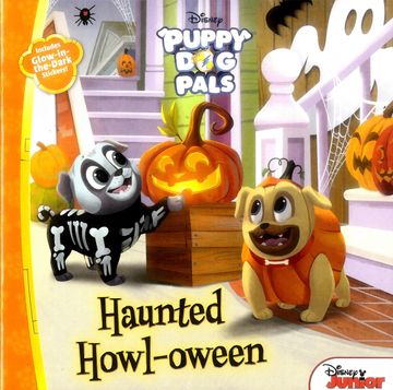 portada Puppy dog Pals Haunted Howl-Oween: With Glow-In-The-Dark Stickers! (en Inglés)