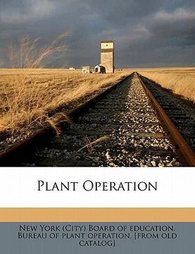 portada plant operation (en Inglés)