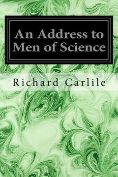 portada An Address to Men of Science (en Inglés)