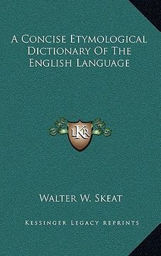 portada a concise etymological dictionary of the english language (en Inglés)