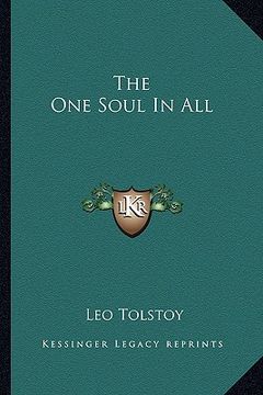 portada the one soul in all (in English)