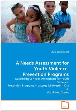 portada A Needs Assessment for Youth Violence  Prevention Programs: Developing a Needs Assessment for Youth Violence  Prevention Programs in a Large Midwestern City in  the United States