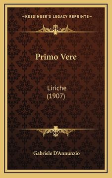 portada Primo Vere: Liriche (1907) (in Italian)