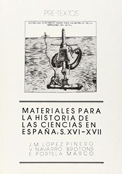 portada Materiales para la historia de las ciencias en España: siglos XVI-XVII (Ensayo)