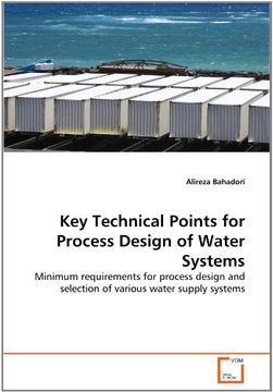 portada Key Technical Points for Process Design of Water Systems
