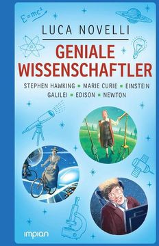 portada Geniale Wissenschaftler: Stephen Hawking, Marie Curie, Einstein, Galilei, Edison, Newton (in German)