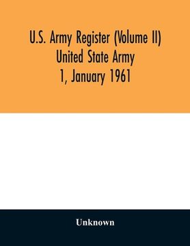 portada U.S. Army register (Volume II) United State Army 1, January 1961