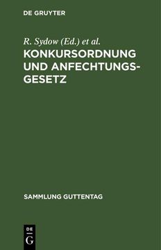portada Konkursordnung und Anfechtungsgesetz (en Alemán)