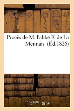 portada Procès de M. l'abbé F. de La Mennais (Sciences sociales)