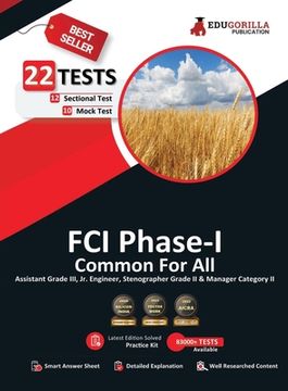 portada FCI Phase 1 Exam 2023: Non-Executive and Manager Category II (English Edition) - 10 Mock Tests and 12 Sectional Tests (1500 Solved Questions) (en Inglés)