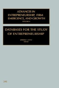 portada databases for the study of entrepreneurship (en Inglés)