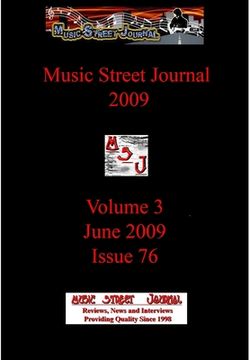 portada Music Street Journal 2009: Volume 3 - June 2009 - Issue 76 Hardcover Edition (en Inglés)