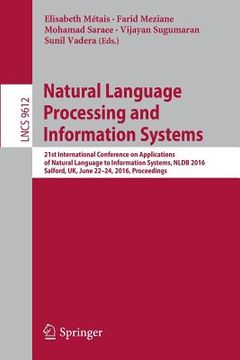 portada Natural Language Processing and Information Systems: 21st International Conference on Applications of Natural Language to Information Systems, Nldb 20 (en Inglés)