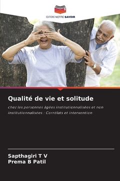 portada Qualité de vie et solitude (en Francés)