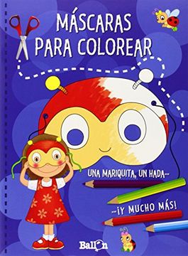 portada Mascaras Para Colorear (Azul) (in Spanish)