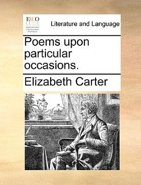 portada poems upon particular occasions. (en Inglés)
