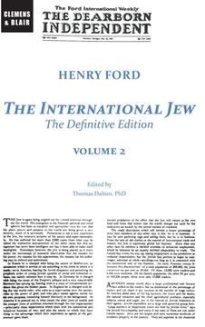 portada The International Jew: The Definitive Edition (Volume Two) (en Inglés)