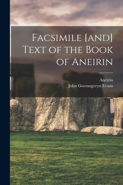 portada Facsimile [and] Text of the Book of Aneirin (in English)