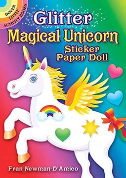 portada Glitter Magical Unicorn Sticker Paper Doll (Little Activity Books) (en Inglés)