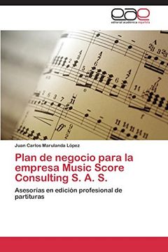 portada Plan de negocio para la empresa Music Score Consulting S. A. S.