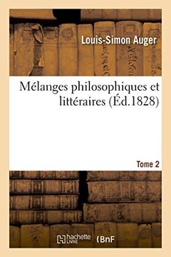 portada Melanges Philosophiques Et Litteraires Tome 2 (Litterature) (French Edition)