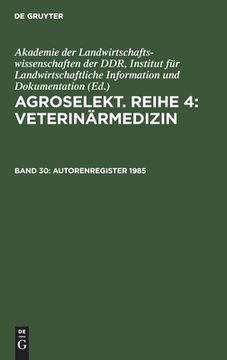 portada Autorenregister 1985 (en Alemán)