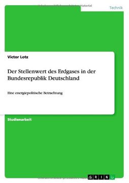 portada Der Stellenwert des Erdgases in der Bundesrepublik Deutschland (German Edition)