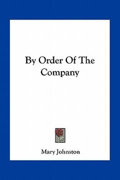 portada by order of the company (en Inglés)