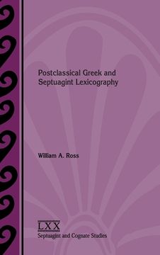 portada Postclassical Greek and Septuagint Lexicography (en Inglés)