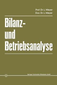 portada Bilanz- Und Betriebsanalyse (en Alemán)