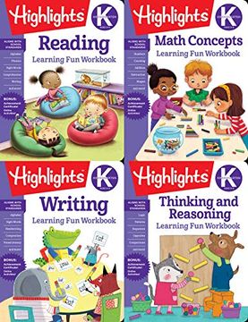 portada Highlights Kindergarten Ages 5-6 Math Concept Learning fun Workbook (Highlights Learning fun Workbooks) 