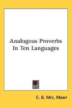 portada analogous proverbs in ten languages (in English)