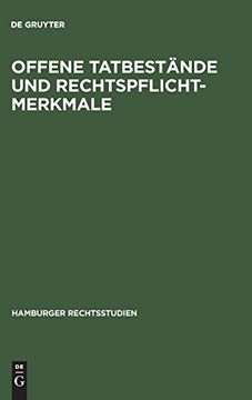 portada Offene Tatbestände und Rechtspflichtmerkmale (en Alemán)